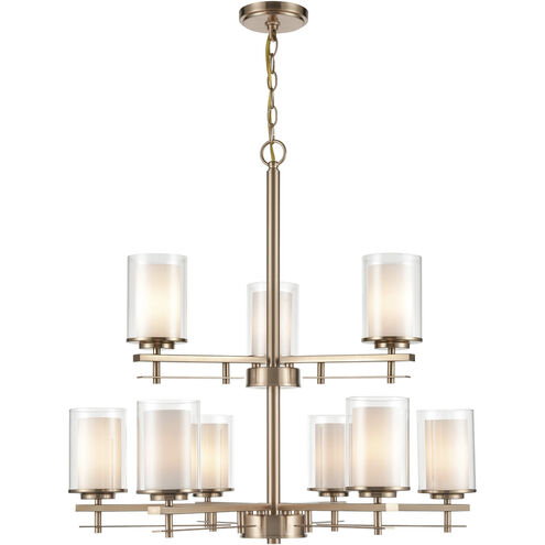 Huderson 9 Light 29 inch Modern Gold Chandelier Ceiling Light